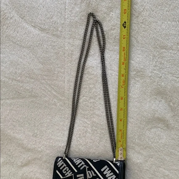 Jimmy Choo Black and White Graphic Crossbody Bag